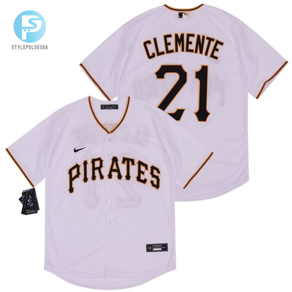 Pittsburgh Pirates Roberto Clemente 21 2020 Mlb White Jersey 