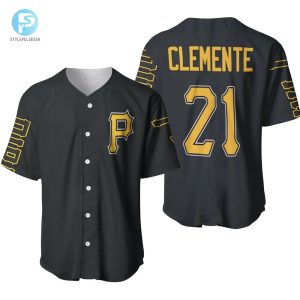 Pittsburgh Pirates Roberto Clemente 21 2020 Mlb Black Jersey Inspired Baseball Jersey stylepulseusa 1 1