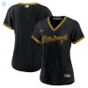 Pittsburgh Pirates Womens Alternate Replica Team Script Jersey Black Mlb stylepulseusa 1