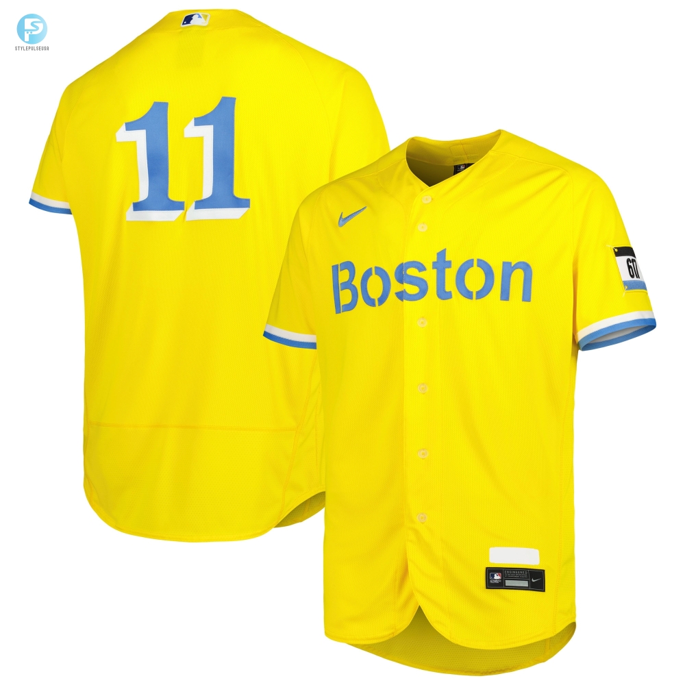 Rafael Devers Boston Red Sox 2021 City Connect Authentic Player Jersey  Goldlight Blue Mlb 