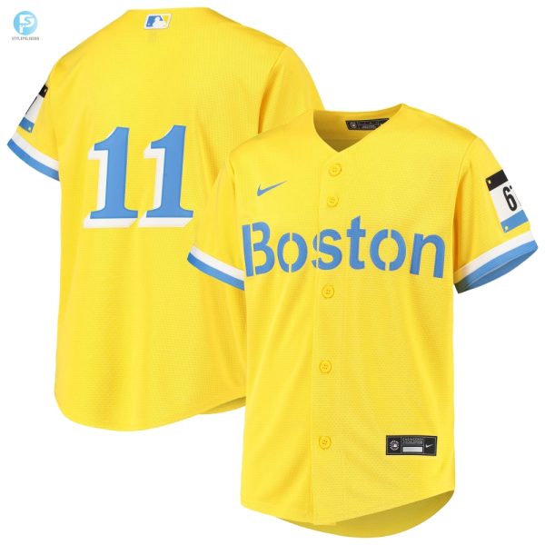 Rafael Devers Boston Red Sox 2021 City Connect Replica Player Jersey Gold Mlb stylepulseusa 1