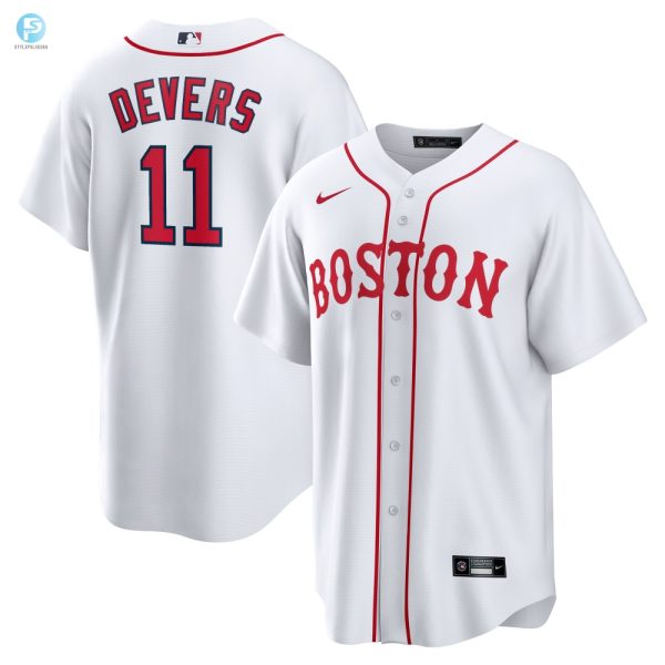 Rafael Devers Boston Red Sox 2021 Patriots Day Official Replica Player Jersey White Mlb stylepulseusa 1