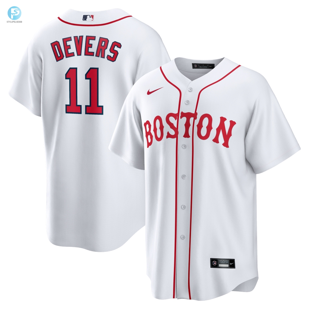 Rafael Devers Boston Red Sox 2021 Patriots Day Official Replica Player Jersey  White Mlb 