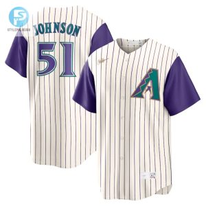 Randy Johnson 51 Arizona Diamondbacks Jersey Alternate Cooperstown Collection Player Jersey Creampurple stylepulseusa 1 1