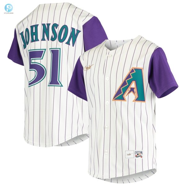 Randy Johnson Arizona Diamondbacks Alternate Cooperstown Collection Player Jersey Cream Mlb stylepulseusa 1