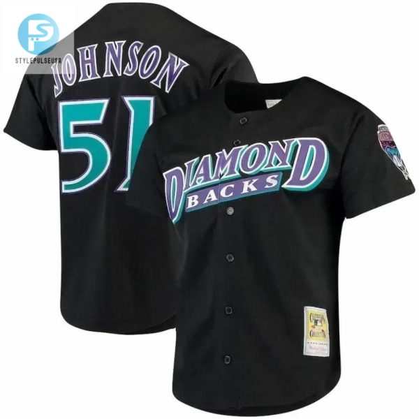 Randy Johnson Arizona Diamondbacks Jersey Mitchell And Ness Big And Tall Cooperstown Collection Mesh Buttonup Jersey Black stylepulseusa 1 1