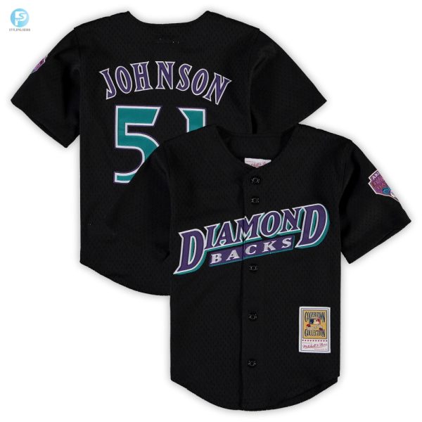 Randy Johnson Arizona Diamondbacks Mitchell Ness Preschool Toddler Cooperstown Collection Mesh Batting Practice Jersey Black Mlb stylepulseusa 1 1