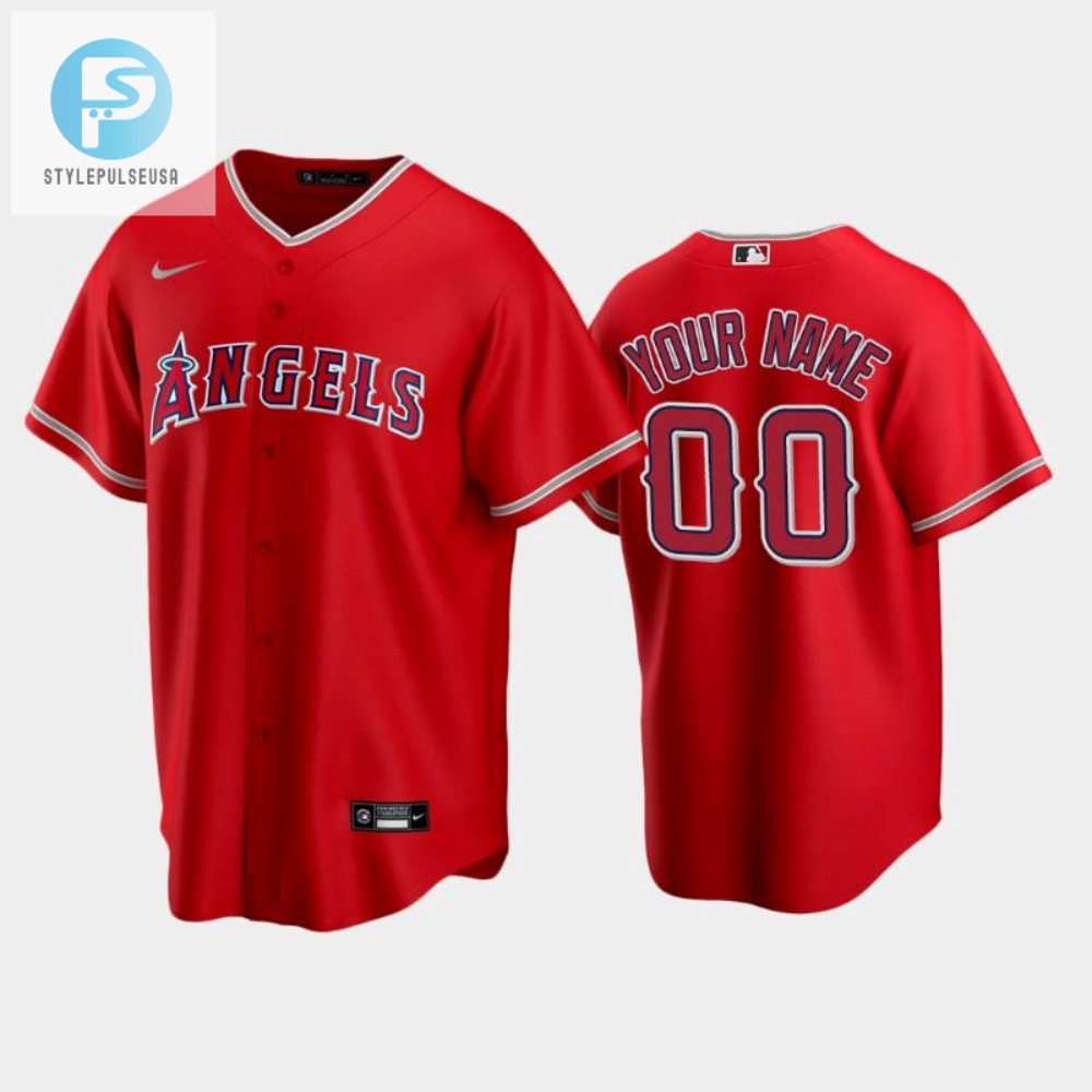 Red Los Angeles Angels Alternate 00 Custom Jersey 