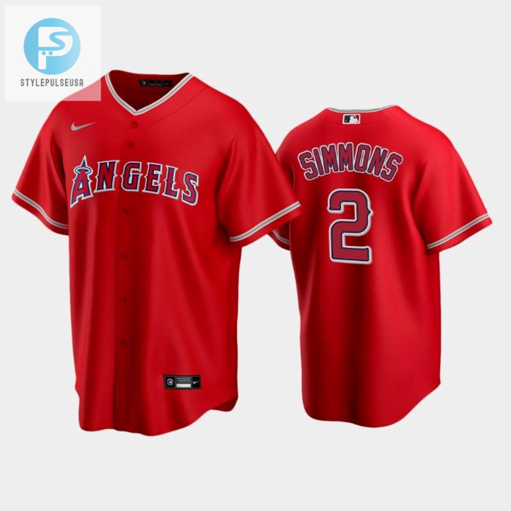 Red Los Angeles Angels Alternate 2 Andrelton Simmons Jersey 