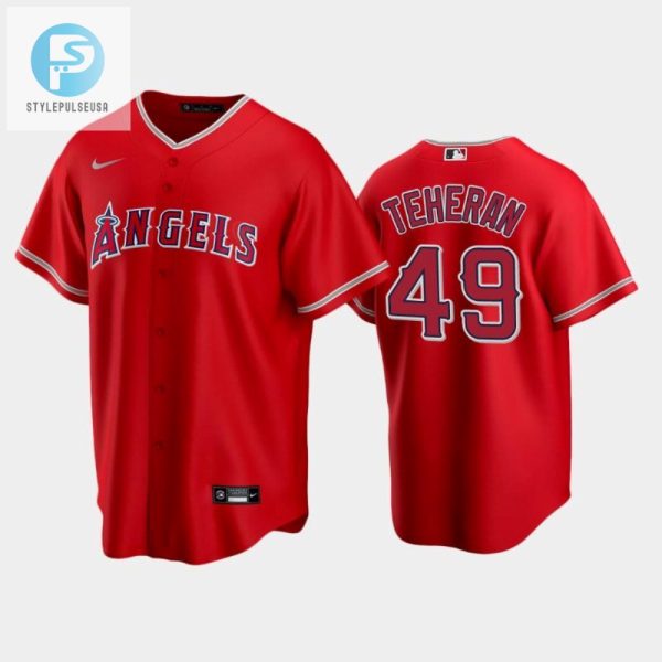 Red Los Angeles Angels Alternate 49 Julio Teheran Jersey stylepulseusa 1 1