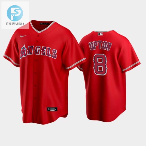 Red Los Angeles Angels Alternate 8 Justin Upton Jersey stylepulseusa 1