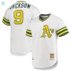 Reggie Jackson Oakland Athletics Mitchell Ness 1972 Cooperstown Collection Authentic Jersey White Mlb stylepulseusa 1