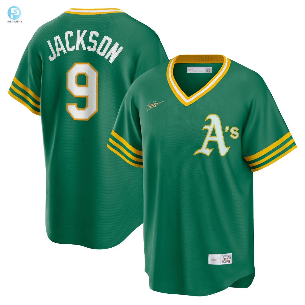 Reggie Jackson Oakland Athletics Road Cooperstown Collection Player Jersey  Kelly Green Mlb 