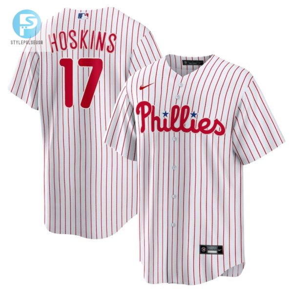 Rhys Hoskins 17 Philadelphia Phillies Home Player Name Jersey White stylepulseusa 1 1