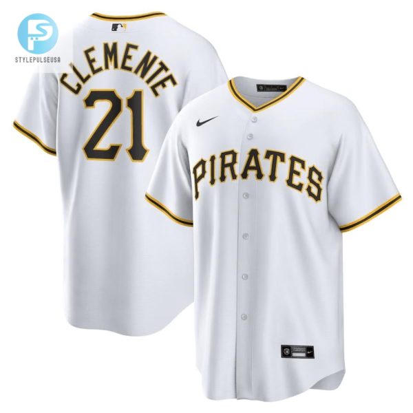 Roberto Clemente 21 Pittsburgh Pirates Home Men Jersey White stylepulseusa 1 1