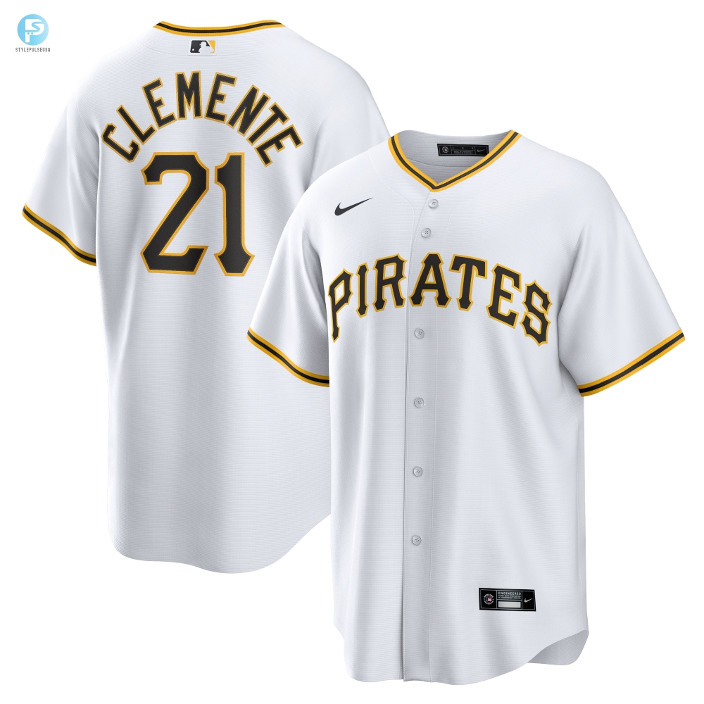 Roberto Clemente Pittsburgh Pirates Home Replica Player Name Jersey  White Mlb 