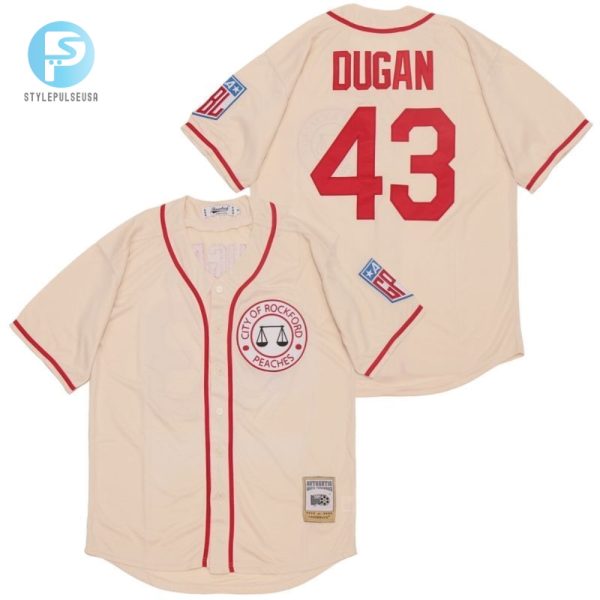 Rockford Peaches Jimmy Dugan 43 2020 Mlb White Jersey stylepulseusa 1