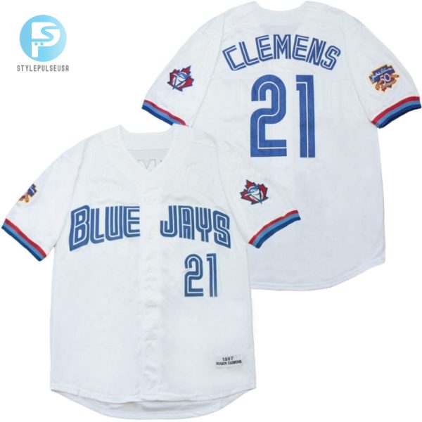 Roger Clemens 21 Toronto Blue Jays 2020 Mlb White Jersey stylepulseusa 1