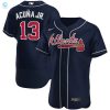 Ronald Acuna Jr Atlanta Braves Alternate Authentic Player Jersey Navy Mlb stylepulseusa 1