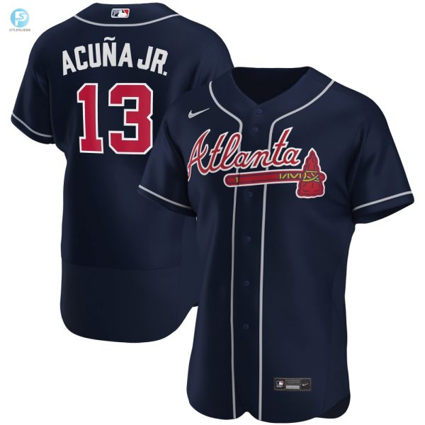 Ronald Acuna Jr Atlanta Braves Alternate Authentic Player Jersey Navy Mlb stylepulseusa 1 1