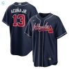 Ronald Acuna Jr Atlanta Braves Alternate Replica Player Name Jersey Navy Mlb stylepulseusa 1