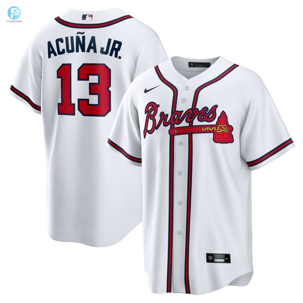 Ronald Acuna Jr Atlanta Braves Home Replica Player Name Jersey White Mlb 