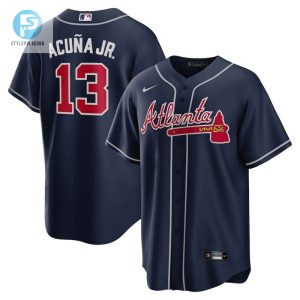 Ronald Acuna Jr. 13 Jersey Atlanta Braves Alternate Player Name Jersey Navy stylepulseusa 1 1