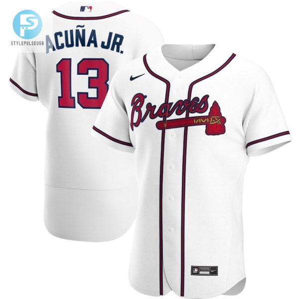 Ronald Acuna Jr. 13 Jersey Atlanta Braves Home Player Elite Jersey White stylepulseusa 1