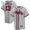 Ronald Acuna Jr. 13 Jersey Atlanta Braves Road Player Name Men Jersey Gray stylepulseusa 1