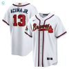 Ronald Acuna Jr. Atlanta Braves 2022 Gold Program Replica Player Jersey White Mlb stylepulseusa 1