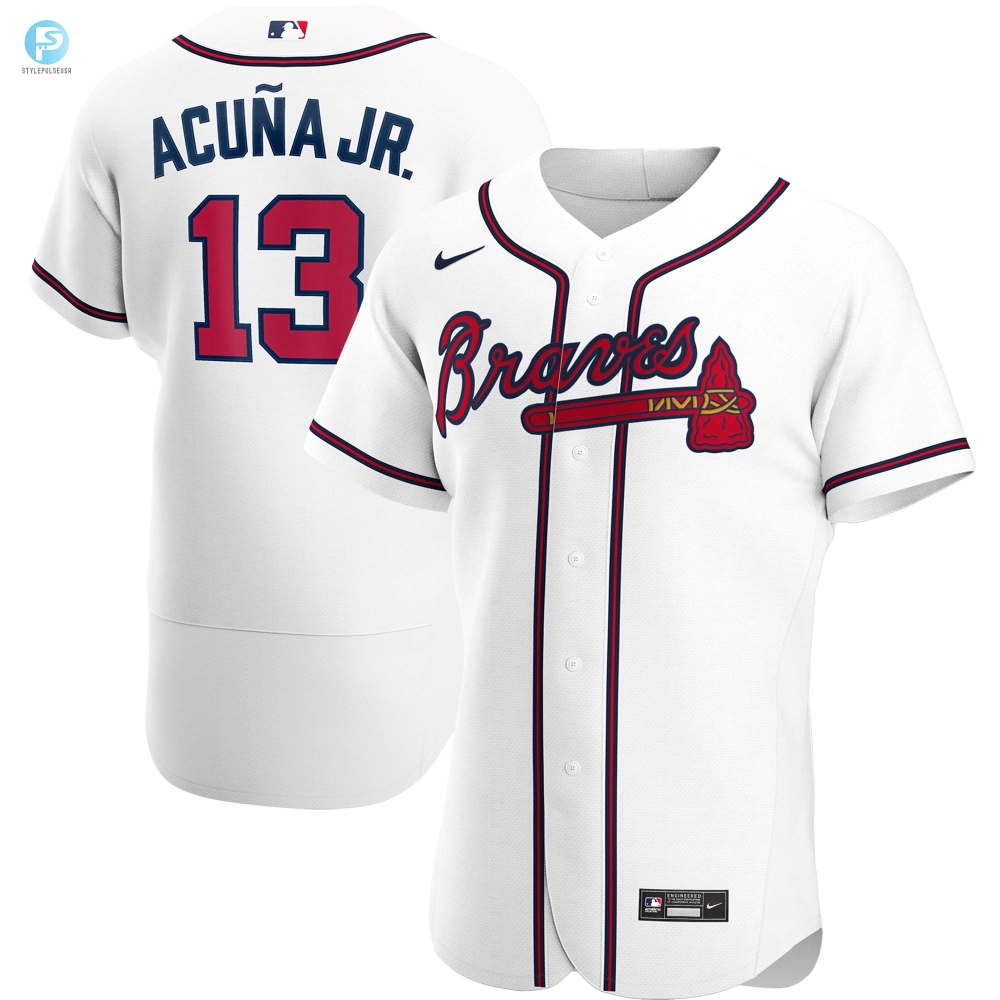 Ronald Acuna Jr. Atlanta Braves Home Authentic Player Jersey  White Mlb 