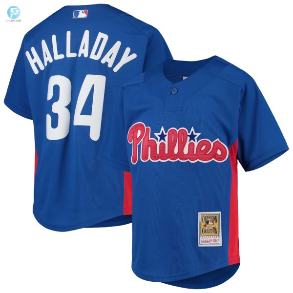 Roy Halladay Philadelphia Phillies Mitchell Ness Cooperstown Collection Mesh Batting Practice Jersey Royal Mlb stylepulseusa 1 1