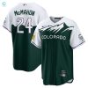 Ryan Mcmahon Colorado Rockies 2022 City Connect Replica Player Jersey Green Mlb stylepulseusa 1