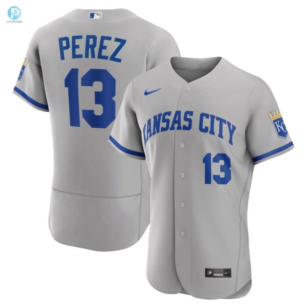 Salvador Parez Kansas City Royals 2022 Road Authentic Player Jersey Gray Mlb stylepulseusa 1