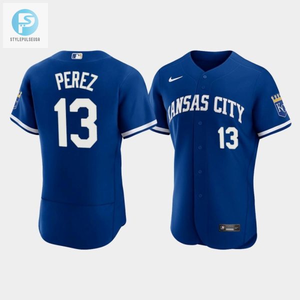 Salvador Perez 13 Kansas City Royals Mens 202223 Alternate Jersey Royal Jersey stylepulseusa 1