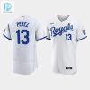 Salvador Perez 13 Kansas City Royals Mens 202223 Home Jersey White Jersey stylepulseusa 1