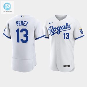 Salvador Perez 13 Kansas City Royals Mens 202223 Home Jersey White Jersey stylepulseusa 1 1