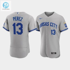 Salvador Perez 13 Kansas City Royals Mens 202223 Road Jersey Gray Jersey stylepulseusa 1 1