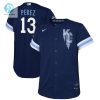 Salvador Perez 13 Kansas City Royals Youth 202223 City Connect Jersey Navy stylepulseusa 1