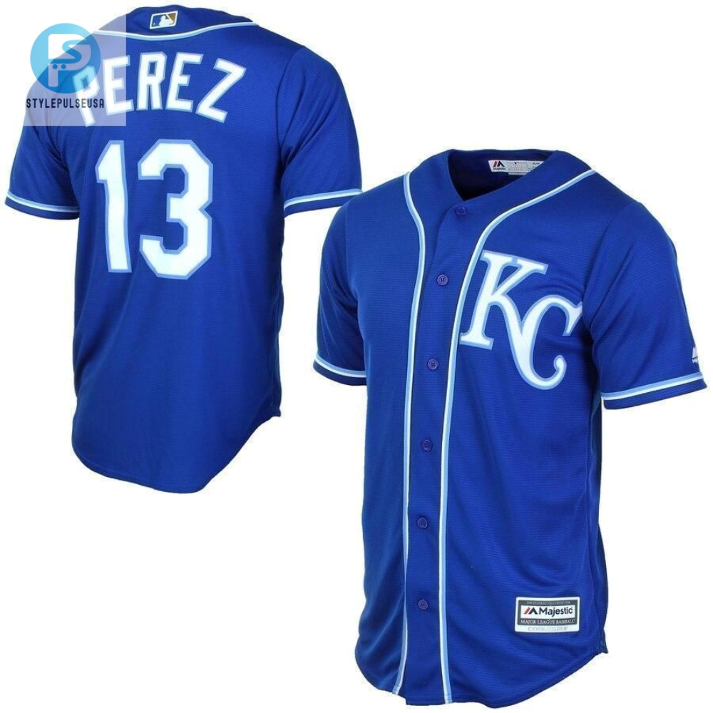 Salvador Perez Kansas City Royals Cool Base Player Jersey  Royal 