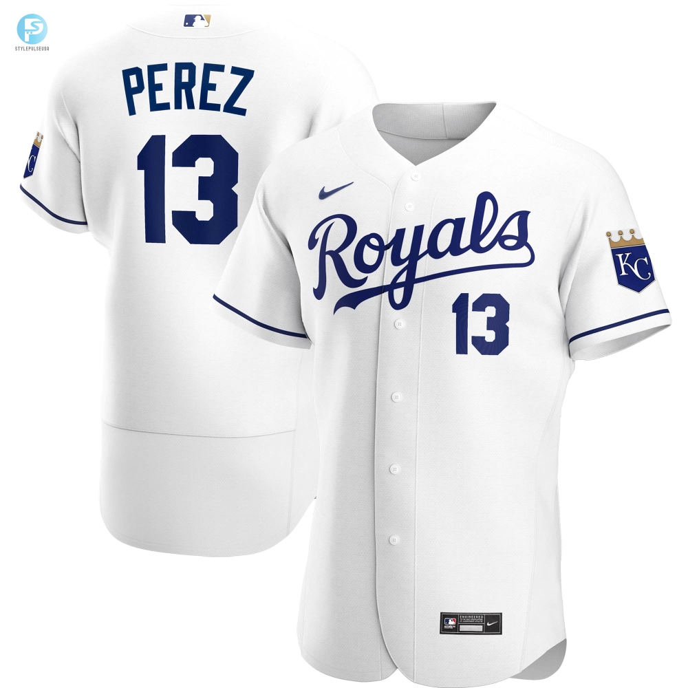 Salvador Perez Kansas City Royals Home Authentic Player Jersey  White Mlb 