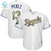 Salvador Perez Kansas City Royals World Series Champions Gold Program Cool Base Player Jersey White stylepulseusa 1