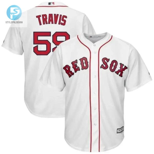 Sam Travis Boston Red Sox Home Cool Base Player Jersey White stylepulseusa 1