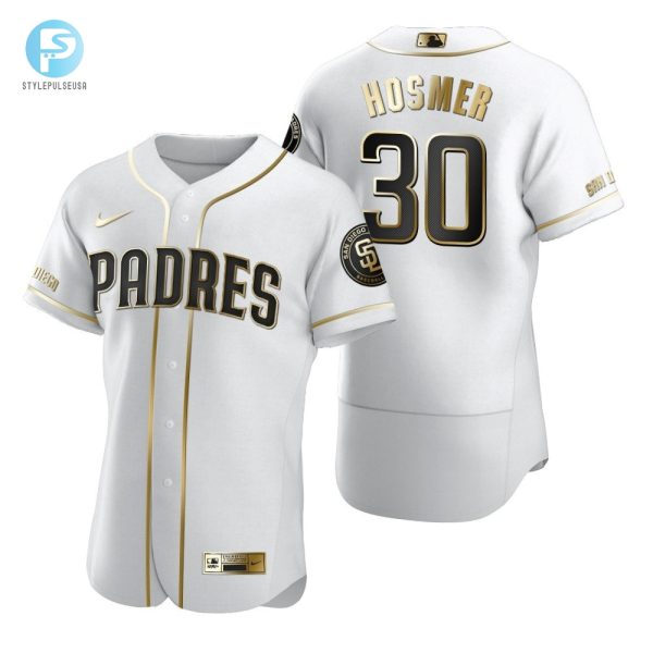 San Diego Padres 30 Eric Hosmer Mlb Golden Brandedition White Jersey Gift For Padres Fans stylepulseusa 1