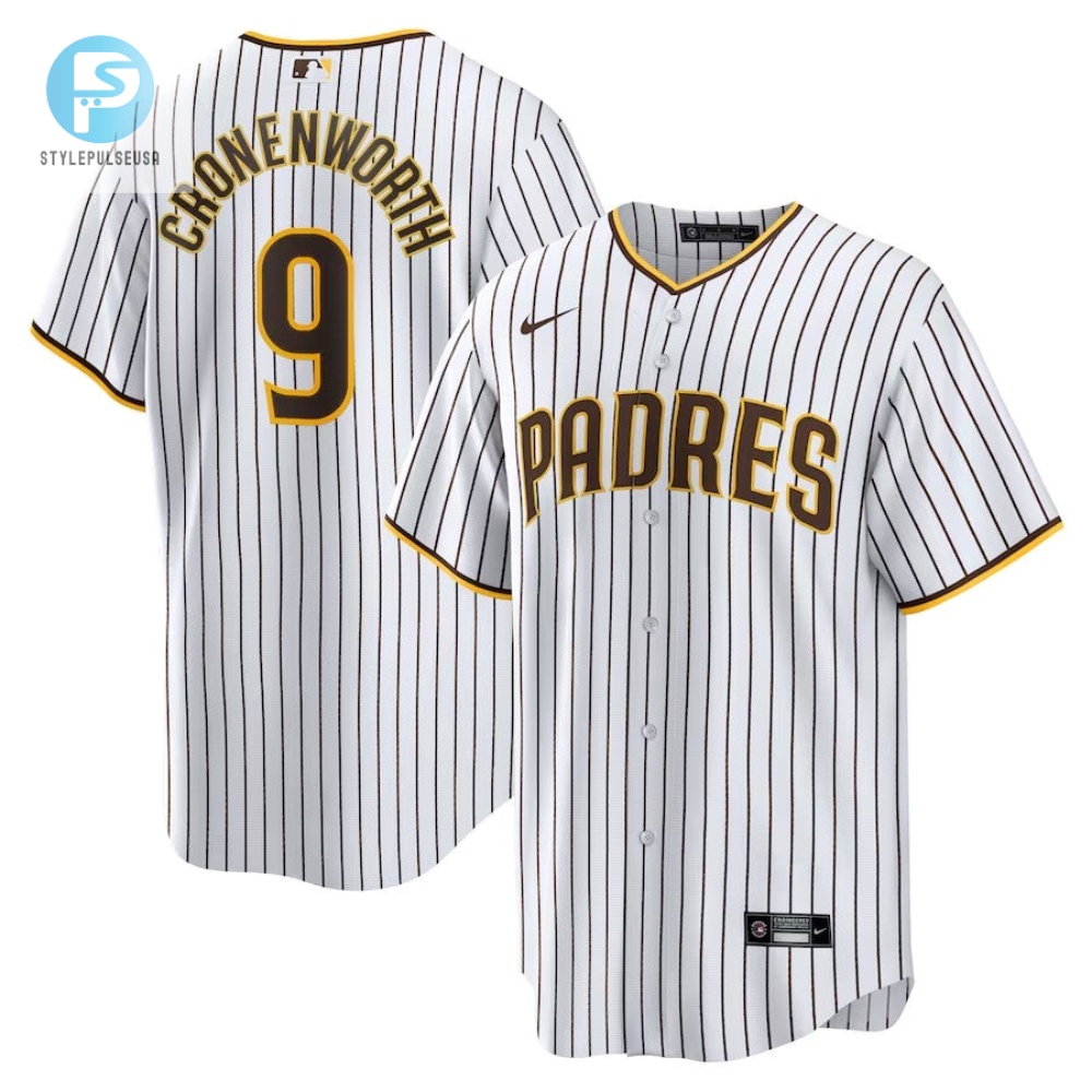 San Diego Padres 9 Jake Cronenworth Home Replica Jersey  White 