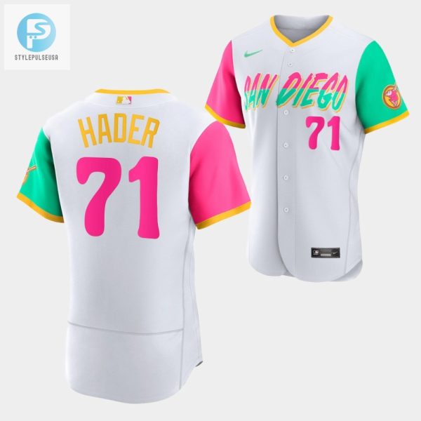 San Diego Padres 202223 City Connect Josh Hader 71 White Jersey stylepulseusa 1