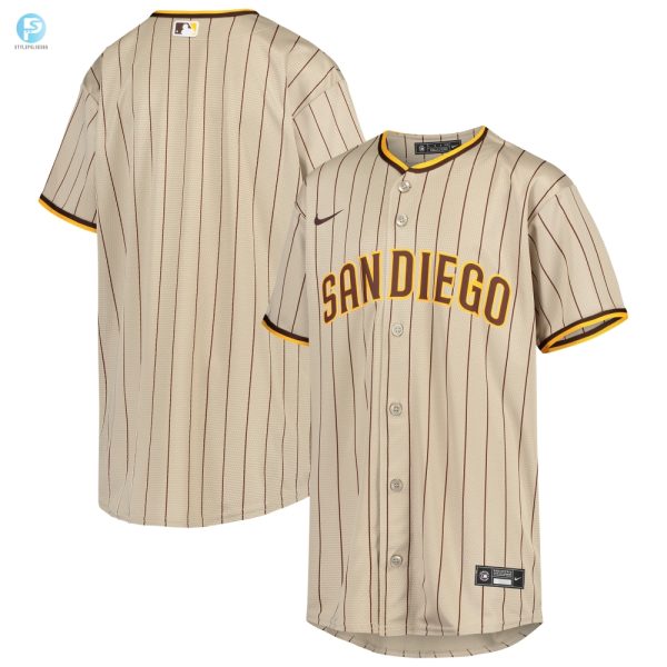 San Diego Padres Alternate Replica Team Jersey Sandbrown Mlb stylepulseusa 1