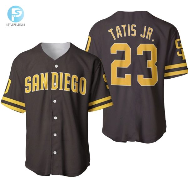 San Diego Padres Fernando Tatis Jr 23 Mlb 2020 Brown Baseball Jersey stylepulseusa 1 1