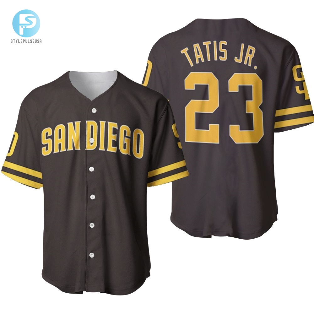 San Diego Padres Fernando Tatis Jr 23 Mlb 2020 Brown Baseball Jersey 