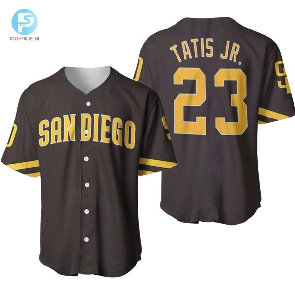 San Diego Padres Fernando Tatis Jr 23 Mlb Brown Jersey Inspired Style Baseball Jersey stylepulseusa 1